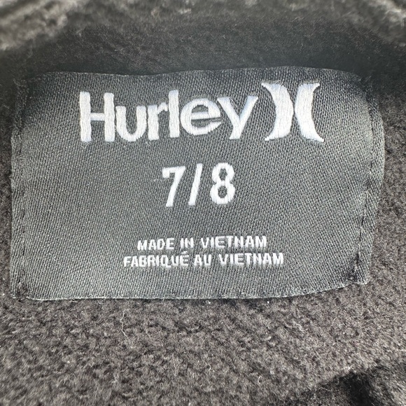 Hurley Boys Black Pullover Hoodie Size 7/8 - Picture 5 of 6